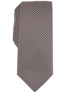 Alfani Men's Emerson Slim Geo Neat Tie, Created for Macy's - Taupe