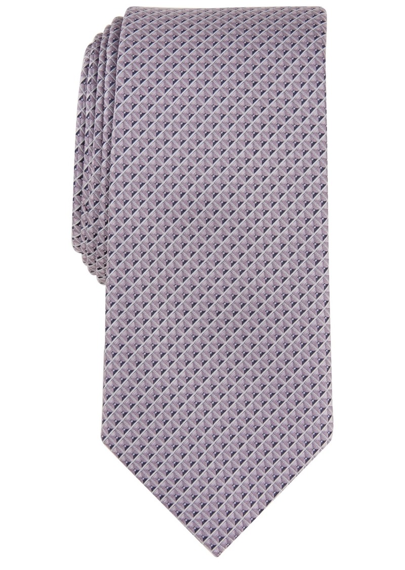 Alfani Men's Emerson Slim Geo Neat Tie, Created for Macy's - Lt Pink