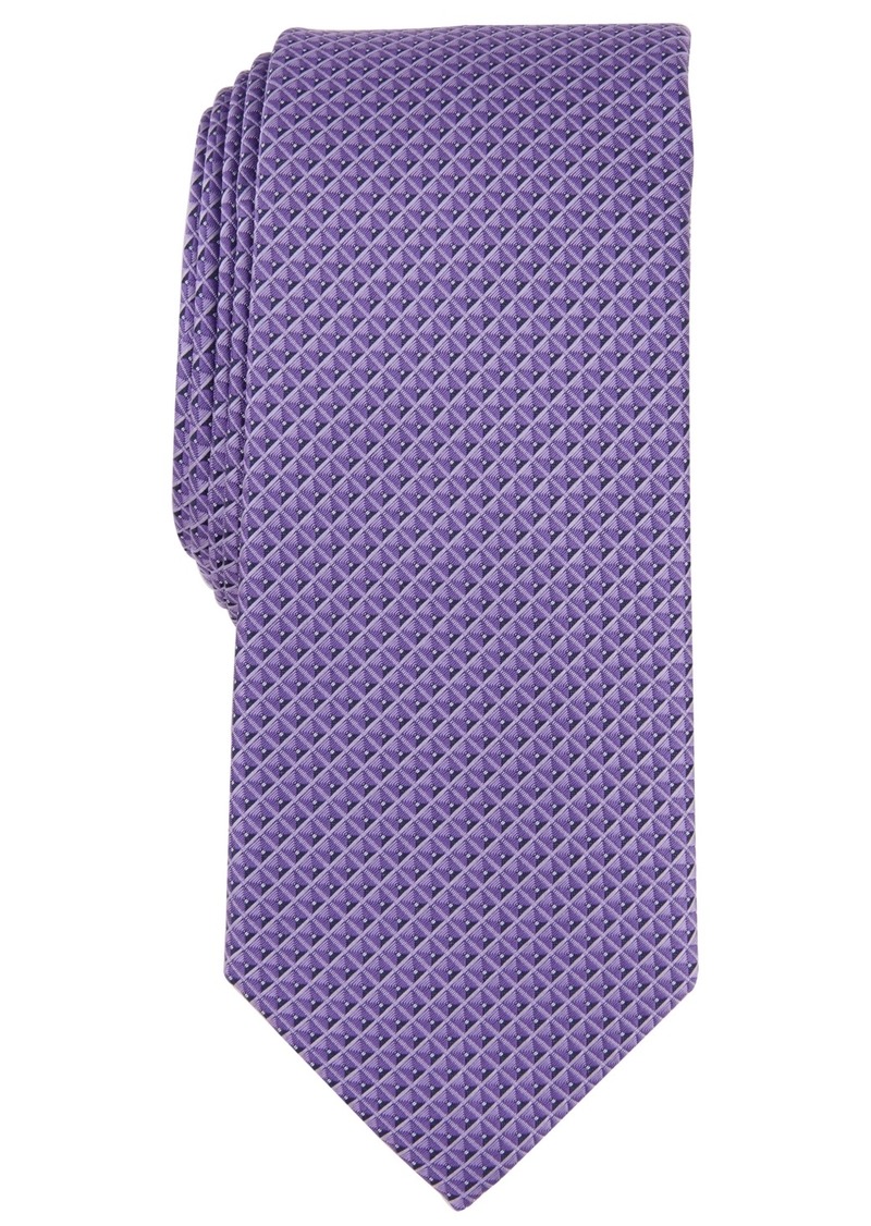 Alfani Men's Emerson Slim Geo Neat Tie, Created for Macy's - Lilac