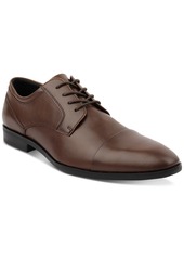Alfani Men's Victor Faux-Leather Lace-Up Cap-Toe Dress Shoes, Created for Macy's - Black