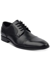 Alfani Men's Victor Faux-Leather Lace-Up Cap-Toe Dress Shoes, Created for Macy's - Brown