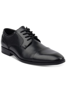 Alfani Men's Victor Faux-Leather Lace-Up Cap-Toe Dress Shoes, Created for Macy's - Black