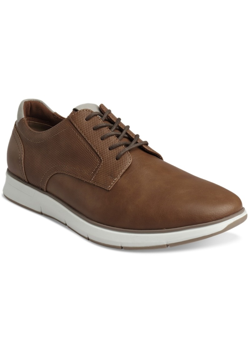Alfani Men's Landan Faux-Leather Lace-Up Sneakers, Created for Macy's - Brown