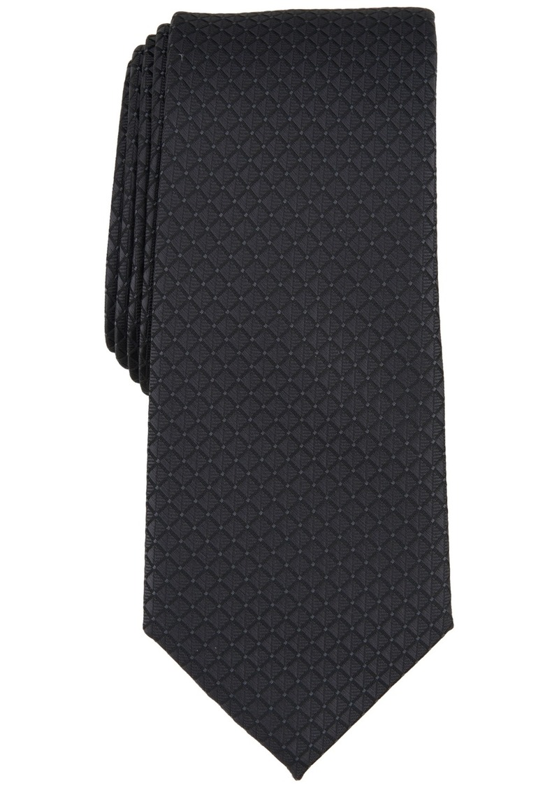 Alfani Men's Fendley Mini-Diamond Tie, Created for Macy's - Black