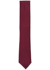 Alfani Men's Fendley Mini-Diamond Tie, Created for Macy's - Dark Red