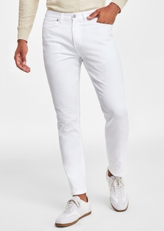 Alfani Men's Five-Pocket Straight-Fit Twill Pants, Created for Macy's - Bright White