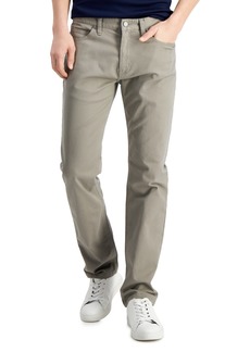 Alfani Men's Five-Pocket Straight-Fit Twill Pants, Created for Macy's - Wallstreet Grey