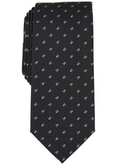 Alfani Men's Galway Slim Neat Tie, Created for Macy's - Navy