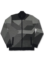 Alfani Men's Geometric Pattern Full-Zip Cardigan, Created for Macy's