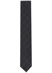 Alfani Men's Gering Plaid Tie, Created for Macy's - Black