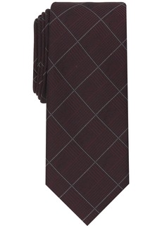 Alfani Men's Gering Plaid Tie, Created for Macy's - Burgundy