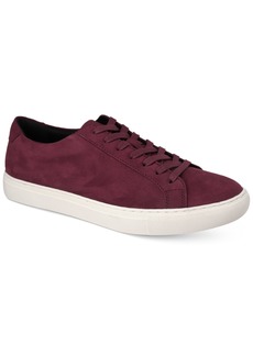 Alfani Men's Grayson Suede Lace-Up Sneakers, Created for Macy's - Nubuck PU in Burgundy