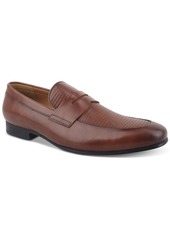 Alfani Men's Halstonn Penny Dress Loafer, Created for Macy's - Brown Embossed