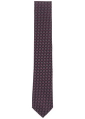 Alfani Men's Harper Dot-Pattern Tie, Created for Macy's - Burgundy