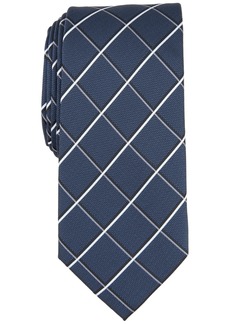 Alfani Men's Irvin Grid Tie, Created for Macy's - Navy