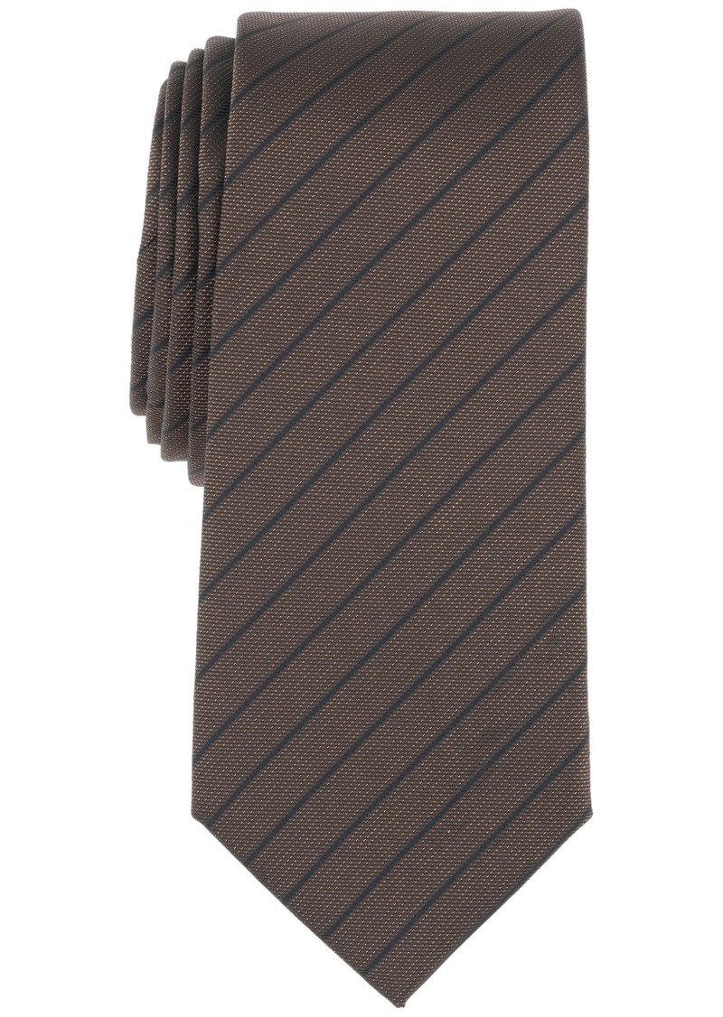 Alfani Men's Kent Stripe Tie, Created for Macy's - Brown