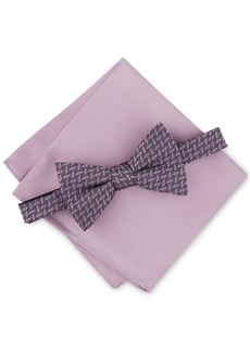 Alfani Men's Millbrook Bow Tie & Pocket Square Set, Created for Macy's - Lilac