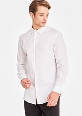 Alfani Men's Modern Classic-Fit Stretch Solid Button-Down Shirt, Created for Macy's - Bright White