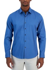 Alfani Men's Modern Classic-Fit Stretch Solid Button-Down Shirt, Created for Macy's - Bright White