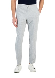 Alfani Men's Modern-Fit Stretch Heathered Knit Suit Pants, Created for Macy's - Casual Grey Heather