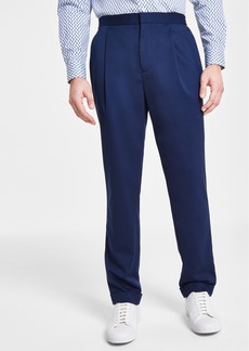 Alfani Men's Modern-Fit Stretch Pleated Dress Pants, Created for Macy's - Neo Navy