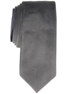 Alfani Men's Monroe Solid Velvet Tie, Created for Macy's - Grey