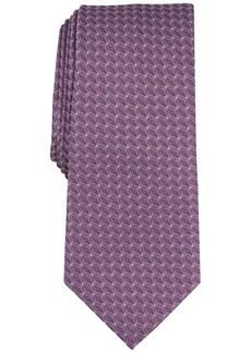 Alfani Men's Moores Geo-Pattern Tie, Created for Macy's - Pink