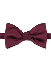 Alfani Men's Oversized Satin Solid Bow Tie, Created for Macy's - Burgundy