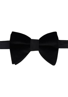 Alfani Men's Oversized Velvet Solid Bow Tie, Created for Macy's - Black