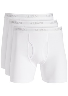 Alfani Men's Regular-Fit Solid Boxer Briefs, Pack of 4, Created for Macy's - Bright White