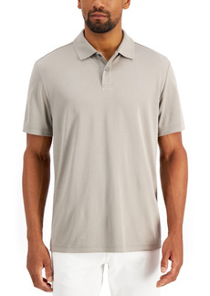 Alfani Men's Regular-Fit Solid Supima Blend Cotton Polo Shirt, Created for Macy's - City Taupe
