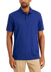 Alfani Men's Regular-Fit Solid Supima Blend Cotton Polo Shirt, Created for Macy's - Pompador Blue