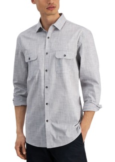 Alfani Men's Regular-Fit Solid Shirt, Created for Macy's - Kettle
