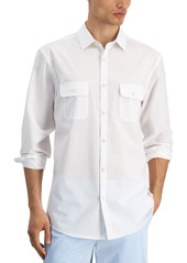 Alfani Men's Regular-Fit Solid Shirt, Created for Macy's - Bright White