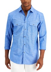 Alfani Men's Regular-Fit Solid Shirt, Created for Macy's - Bright White