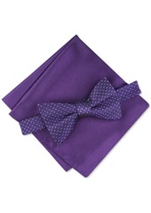 Alfani Men's Roy Geo Pre-Tied Bow Tie, Created for Macy's - Purple