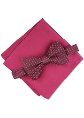 Alfani Men's Roy Geo Pre-Tied Bow Tie, Created for Macy's - Purple