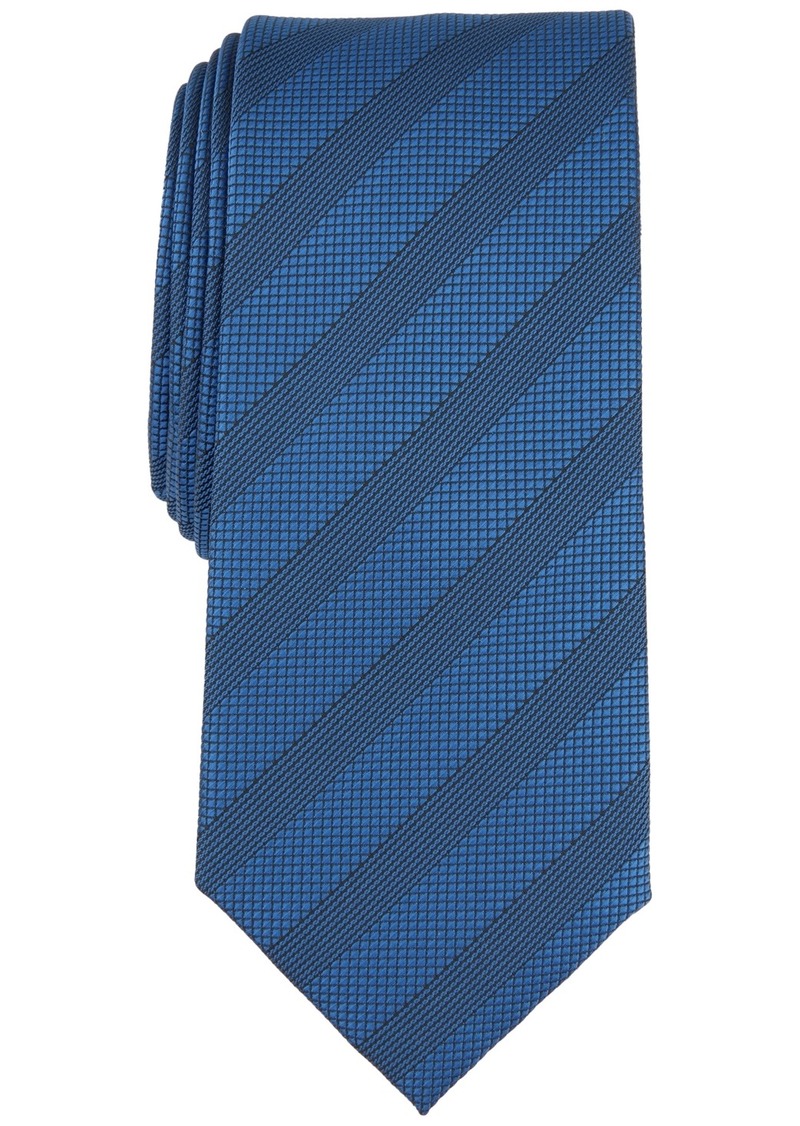 Alfani Men's Sidney Stripe Tie, Created for Macy's - Blue