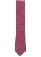 Alfani Men's Slim Crosshatch Tie, Created for Macy's - Dark Red