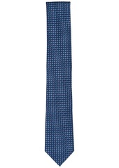 Alfani Men's Slim Geo Neat Tie, Created for Macy's - Navy