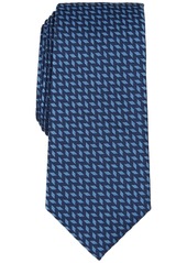 Alfani Men's Slim Geo Neat Tie, Created for Macy's - Navy