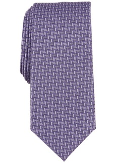 Alfani Men's Slim Geometric Tie, Created for Macy's - Lilac