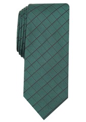 Alfani Men's Slim Grid Tie, Created for Macy's - Teal