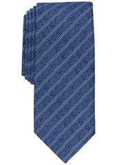 Alfani Men's Slim Textured Stripe Tie, Created for Macy's