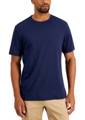 Alfani Men's Solid Supima Blend Crewneck T-Shirt, Created for Macy's - Deep Black