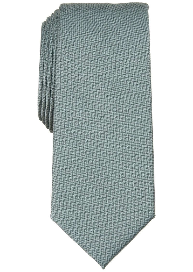 Alfani Men's Solid Texture Slim Tie, Created for Macy's - Lt Green