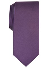Alfani Men's Solid Texture Slim Tie, Created for Macy's - Eggplant