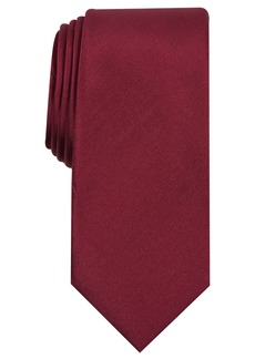 Alfani Men's Solid Texture Slim Tie, Created for Macy's - Burgundy