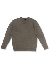 Alfani Men's Solid V-Neck Cotton Sweater, Created for Macy's
