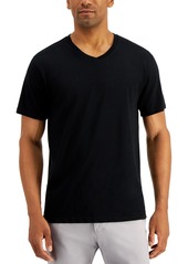 Alfani Men's Solid V-Neck T-Shirt, Created for Macy's - Black